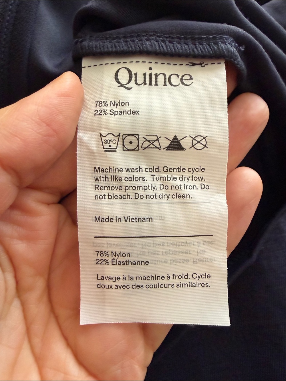 Quince Ultra-Form Hooded Crop Jacket in Deep Navy M - Picture 13 of 14
